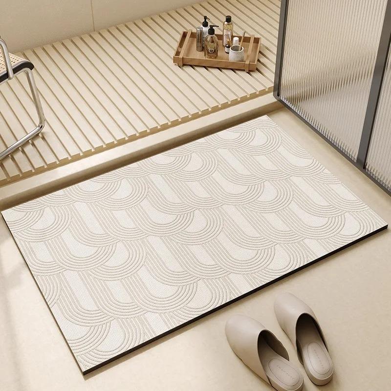 Minimalist Style Mat Bathroom Mat Rug Bath Mat Water Absorbent Non-Slip  Bath Mats Shower Room Mat Home Decor