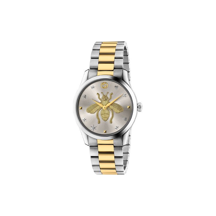 Gucci G-Timeless Bracelet Watch Two Tone