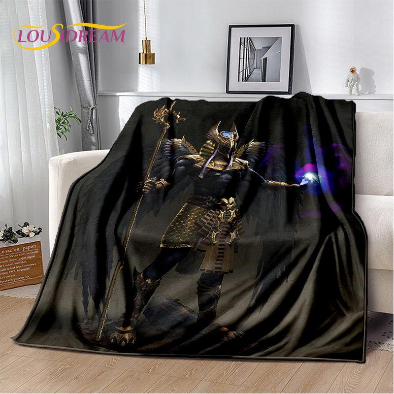3D Egyptian Mythology Pharaoh Hieroglyphics Soft Plush Blanket,Flannel Blanket Throw Blanket for Living Room Bedroom Sofa Picnic