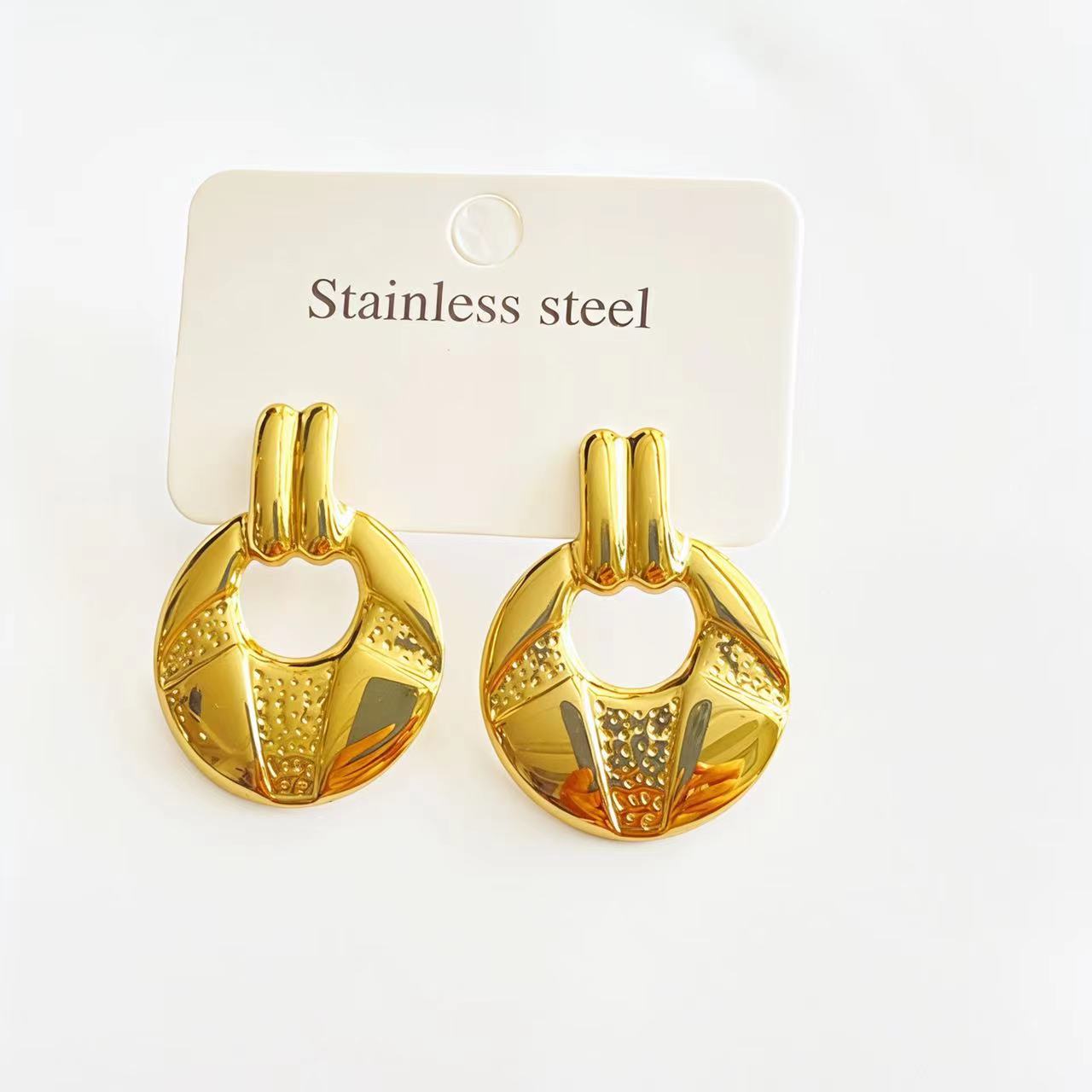 

Модные висячие серьги с текстурой, изящные, массивные, с поцелуем, звездой, цветком, геометрические серьги-пусеты для женщин, ювелирные изделия из нержавеющей стали