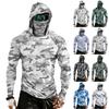 Men's Casual Drop-Shoulder Hooded Long-Sleeve  Shirt