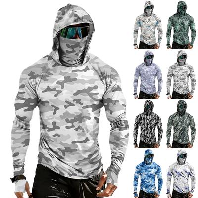Men's Casual Drop-Shoulder Hooded Long-Sleeve  Shirt
