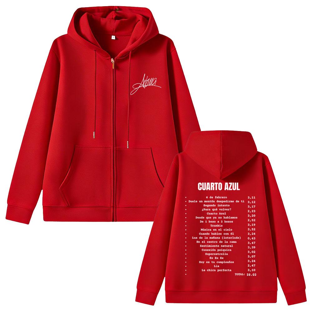 Singer Aitana Graphic Zipper Hoodie Fans Gift World Tour Hoodies Men Women Fashion Trend Oversized Zip Up Coat