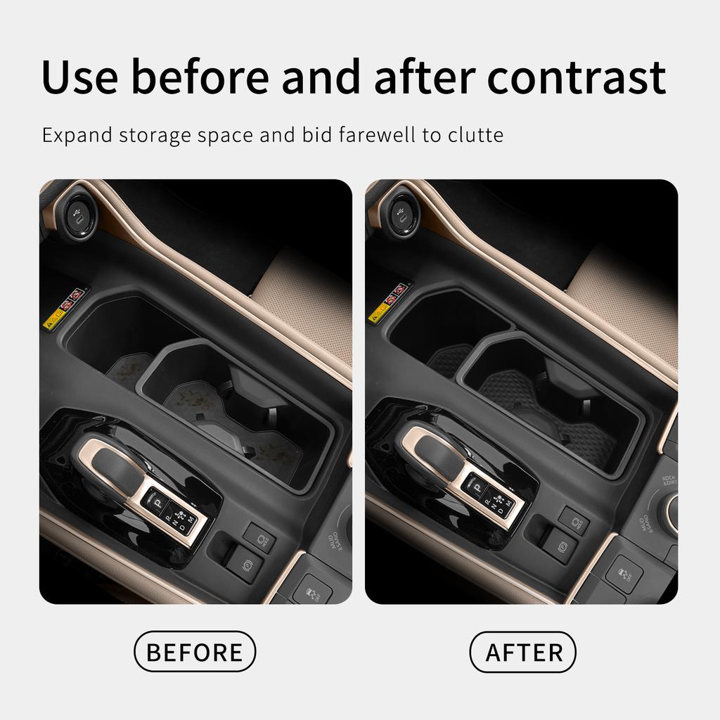 for Toyota Grand Highlander 2025-2025 Central Console Water Cup Holder Car Interior Accessories Drinks Holder Storage Case 2pcs