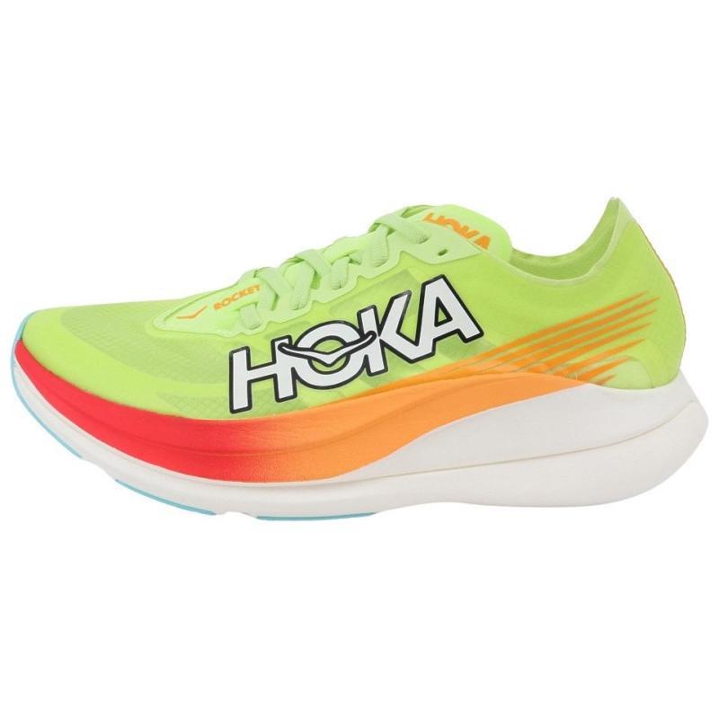 

HOKA ONE ONE Rocket X 2 Lettuce Solar Flare Sneakers 1127927-LCS 39 зелений