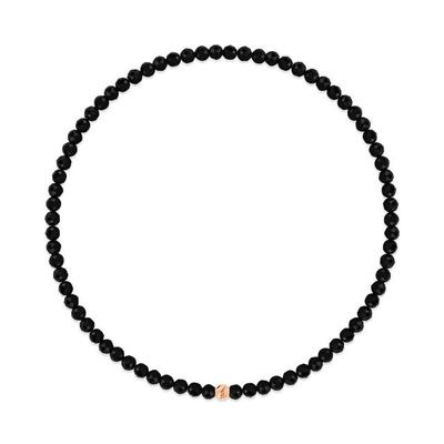 [Bnbgold] 14K Kleine Schliffkugel Schwarzer Spinell Wunscharmband Chb41120