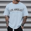 Men's Crew Neck Letter Printed Short Sleeve Fashion Cotton Top Versatile T-Shirts Men’s