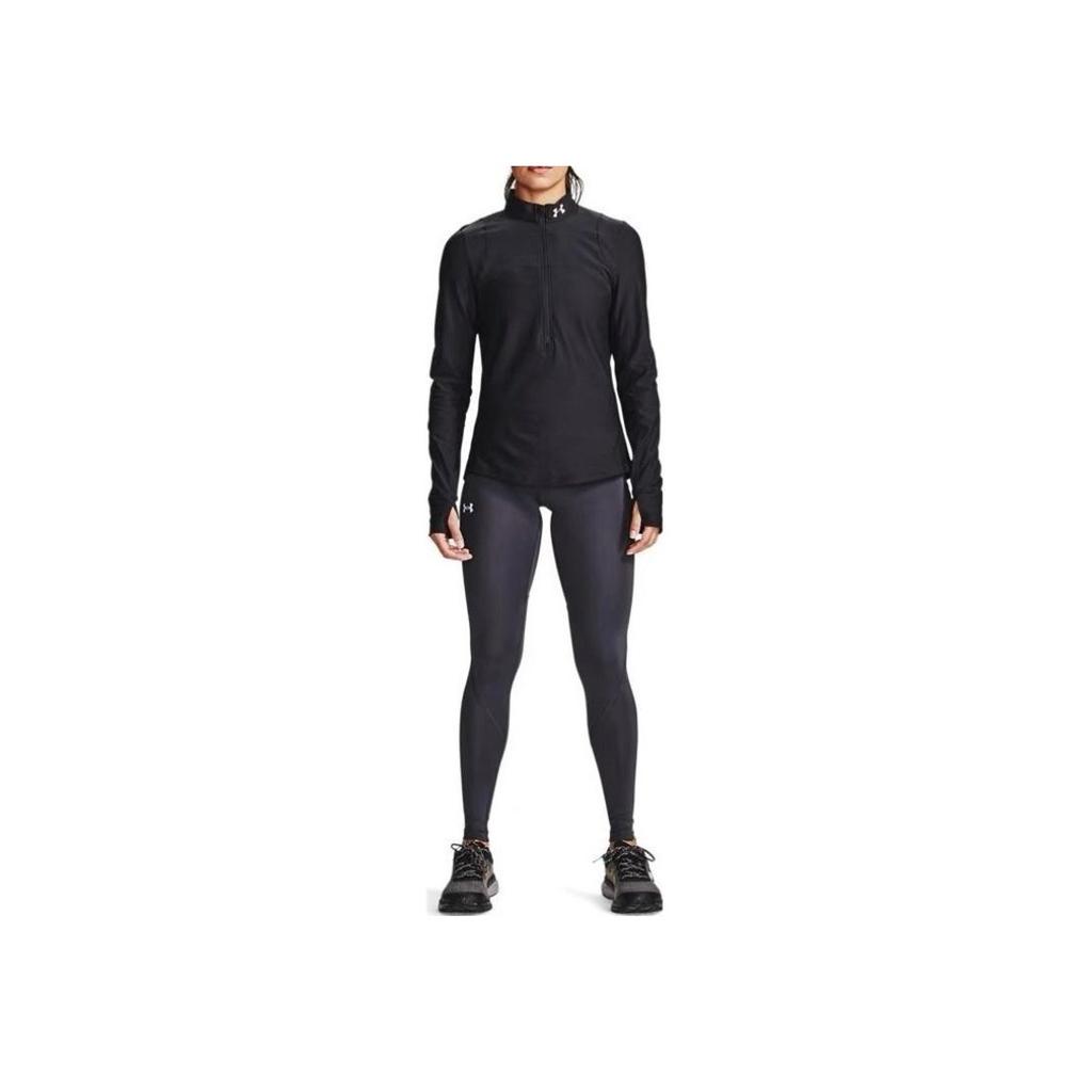 Under Armour Solid Logo Running Fitness Pants Women bottoms Black 1356182-590