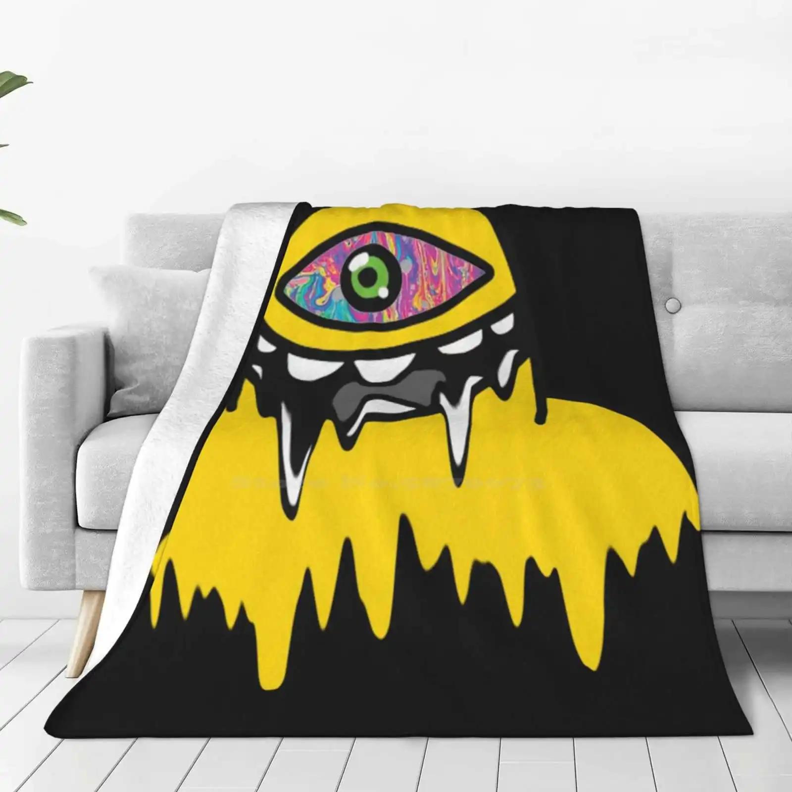 Subtronics Trippy Cyclops Super Warm Soft Blankets Throw On Sofa / Bed / Travel Subtronics Monster Trippy Cyclops Edm Boogie T 100cmx150cm