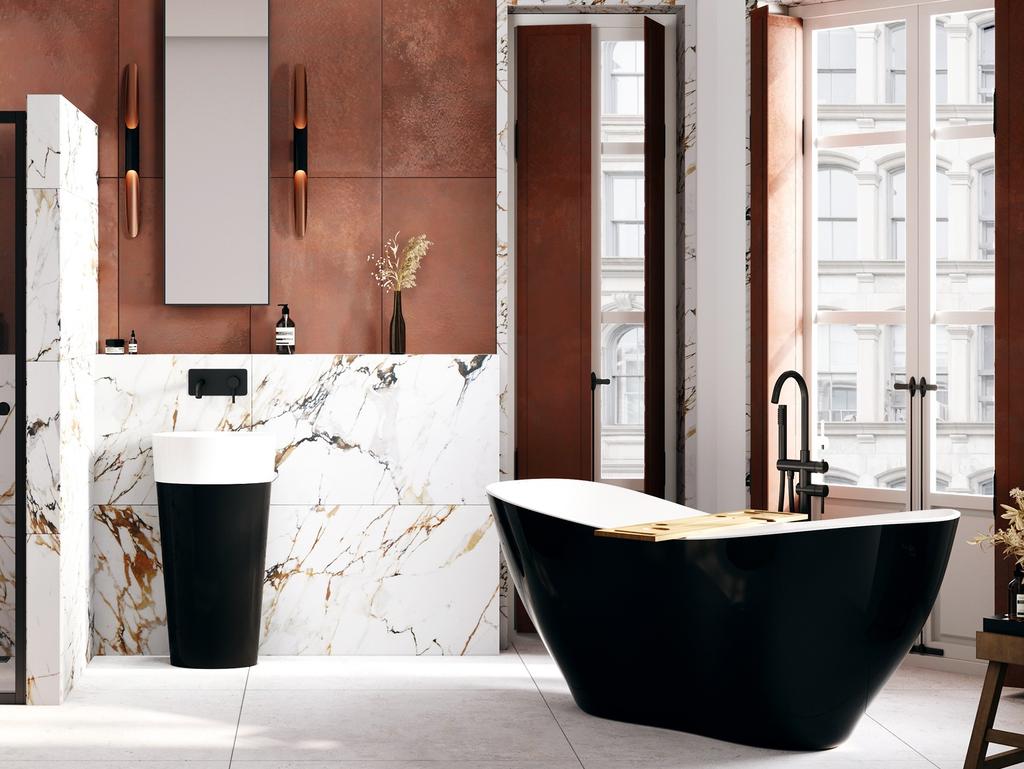 ILLUSION II gold floor-standing bathtub tap Besco