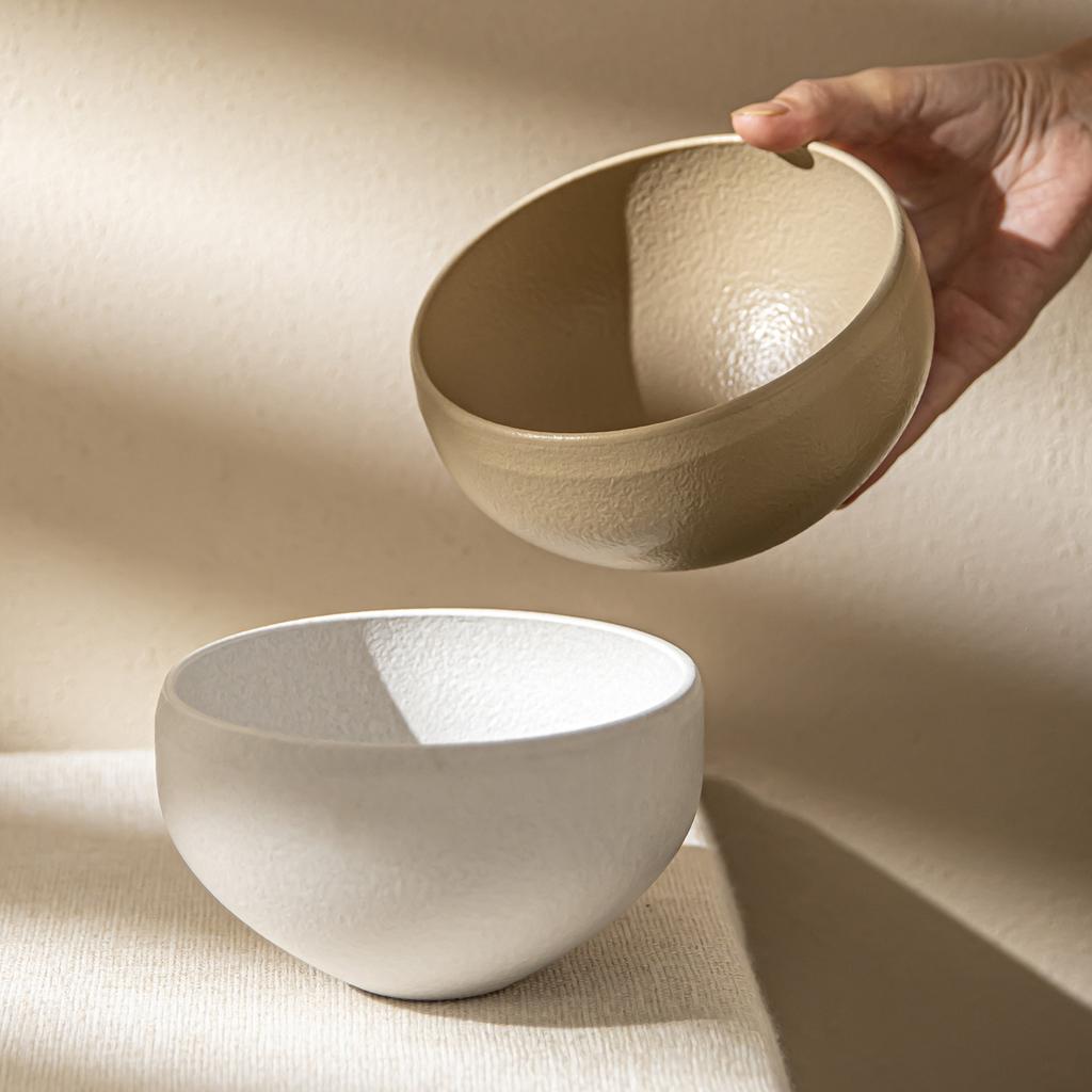 Nordischer Stil Matt Reisschüssel Einfarbige Keramikschale Geschirr Haus Restaurant Essschale Runde Schüssel Süße Schüssel