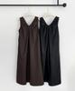 Baseukala Faux Leather Sleeveless Long Dress (2Colors)