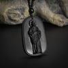 Buddhist Imitation Jade Pendant Necklace for Men Women Religious Buddha Accessories Gift