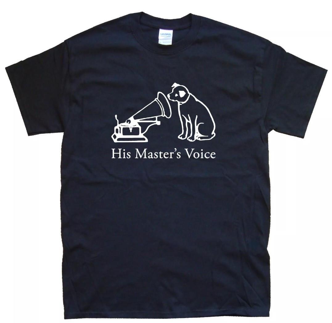 HIS MASTER S VOICE T-SHIRT sizes Black, White L