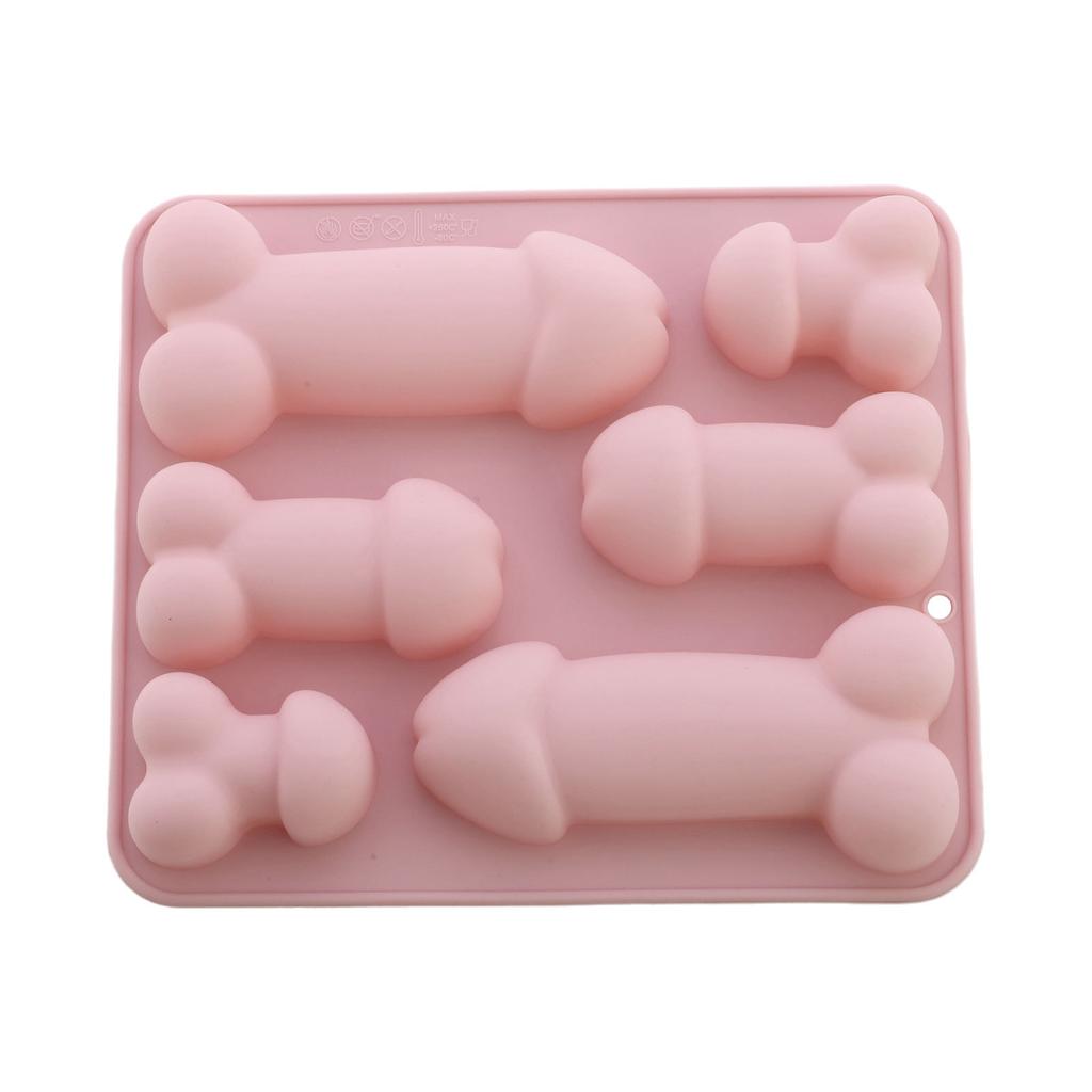 Novelty Penis Shaped Silicone Mold for Baking: Reusable Body Part Cake Mold for Chocolate, Cookies, Ice Popsicle & Candy