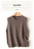 Koreanischer Stil Reiner Wollstrickweste - Herbst/Winter Layering Weste