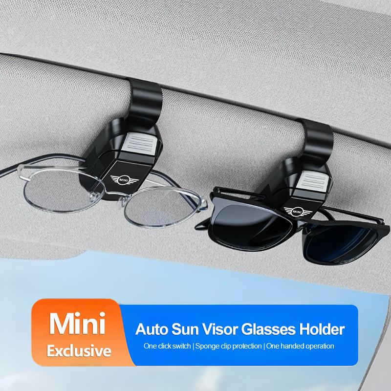 Car Emblem Sun Visor Sunglasses Organizer Holder For Mini Cooper JCW Works F54 F55 F56 F57 F60 R50 R52 R53 R55 R56 R57 R58 R59 svkjb33