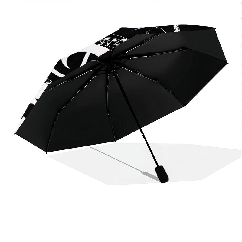 1PC Musical notes Umbrella Portable Folding Umbrella Iron Frame Hole Bone Structure Outdoor Home Umbrella A4