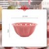 Charming Floral Ceramic Tableware: Girls' Rice Bowl, Plate, and Cutlery Set for Home Use