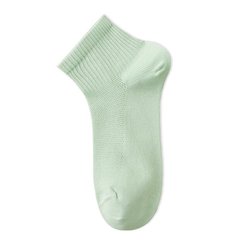 Bai Mian Socks, Boneless Spring and Summer Mesh Short Socks, Mid-calf Socks, Sweat-absorbing Women's Summer Thin Socks