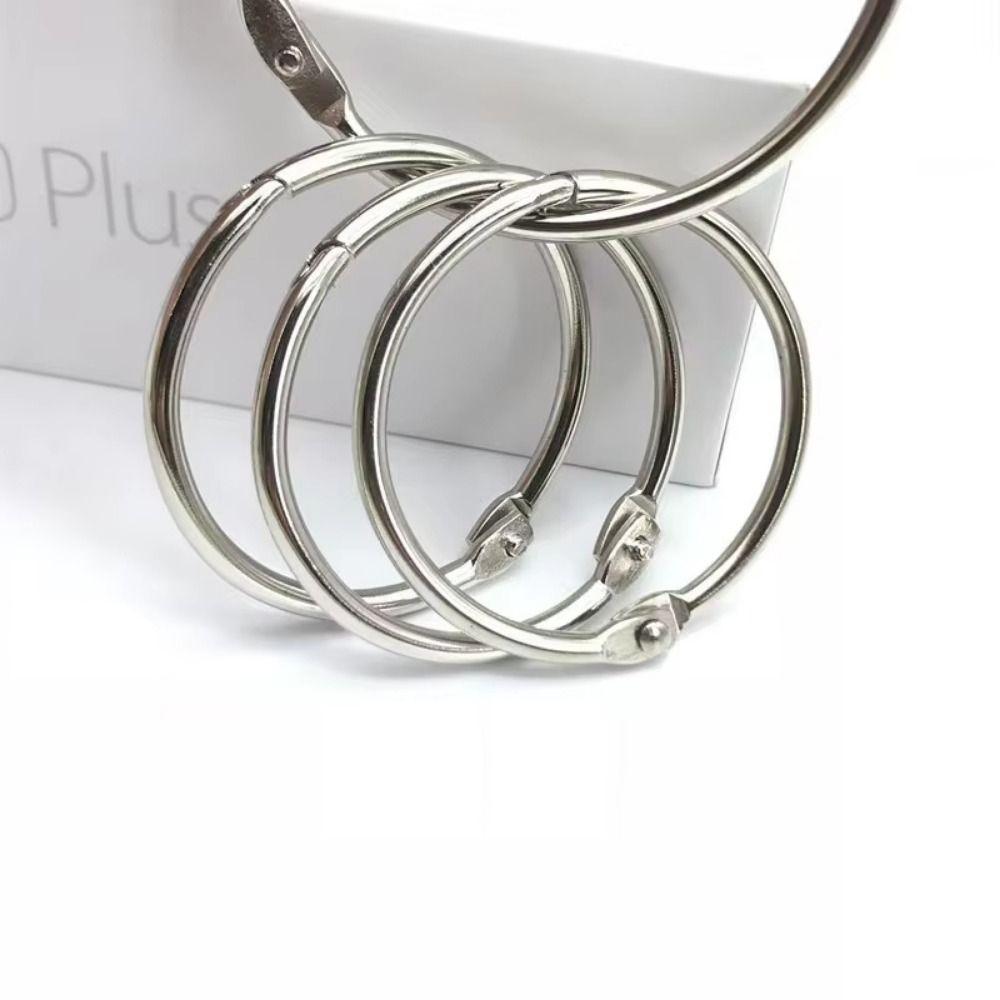 50/100Pcs Sturdy Loose Leaf Ring Assorted Sizes Paper Binder Ring Binding Supplies