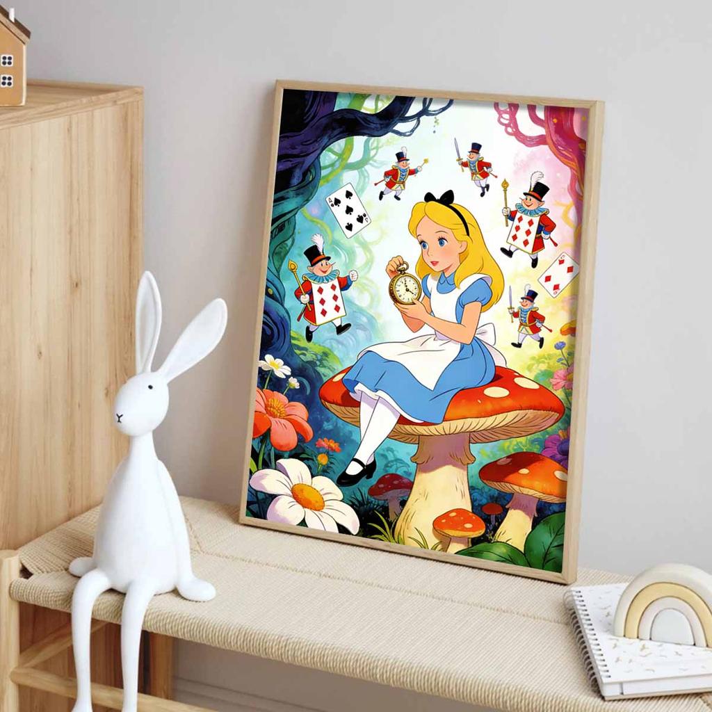 Disney themed Alice in Wonderland diamond painting kit handmade diy home decoration for beginners and craft lovers