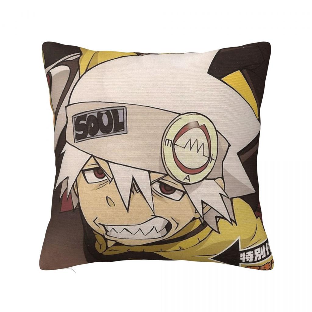 Classic Anime Soul Eater Square Pillowcase Cushion Cover Pillow Case Throw Pillow Cover for Home Bedroom Car