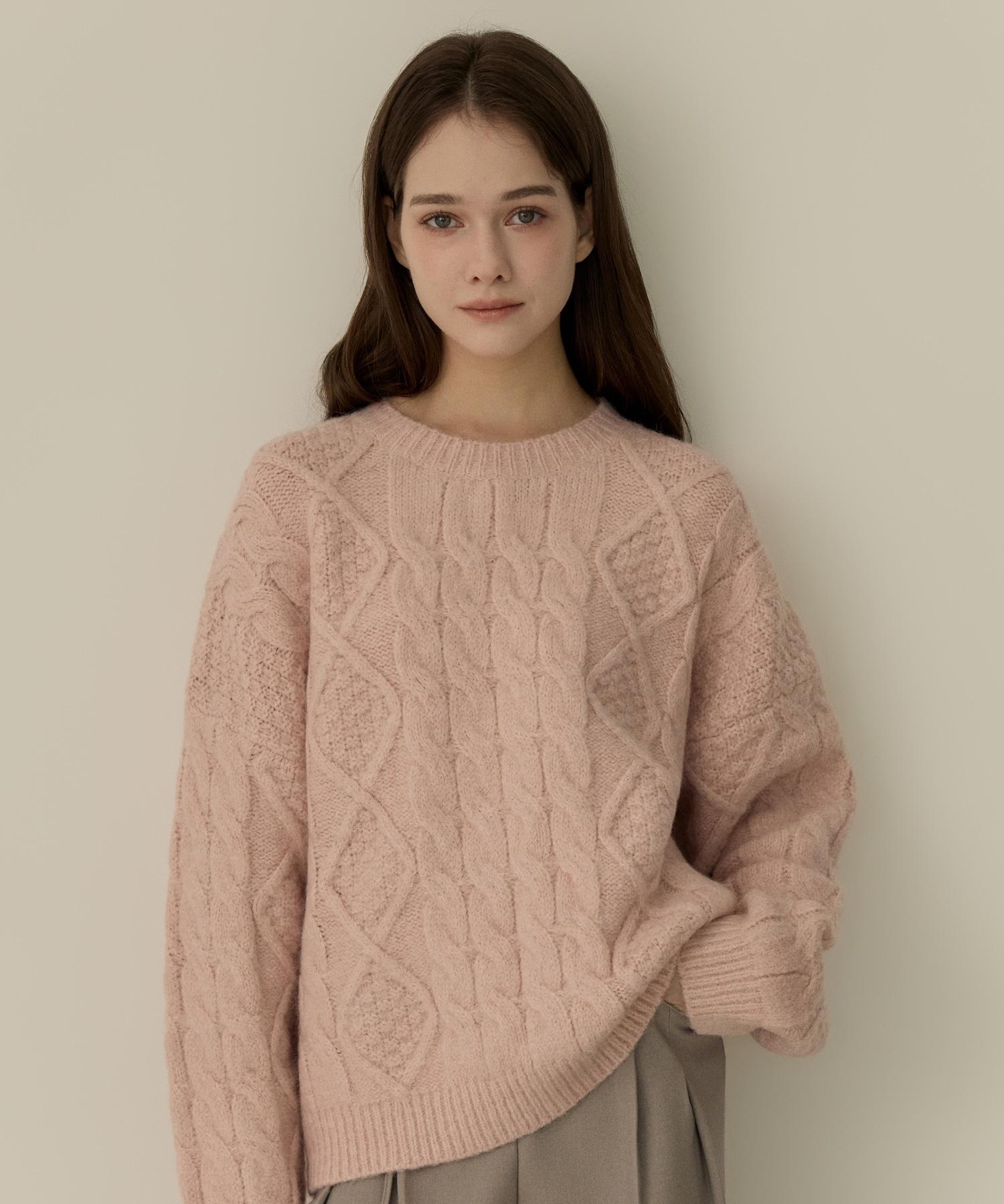 Eliotti Fisherman Crewneck Sweater_2Color Ivory/Free
