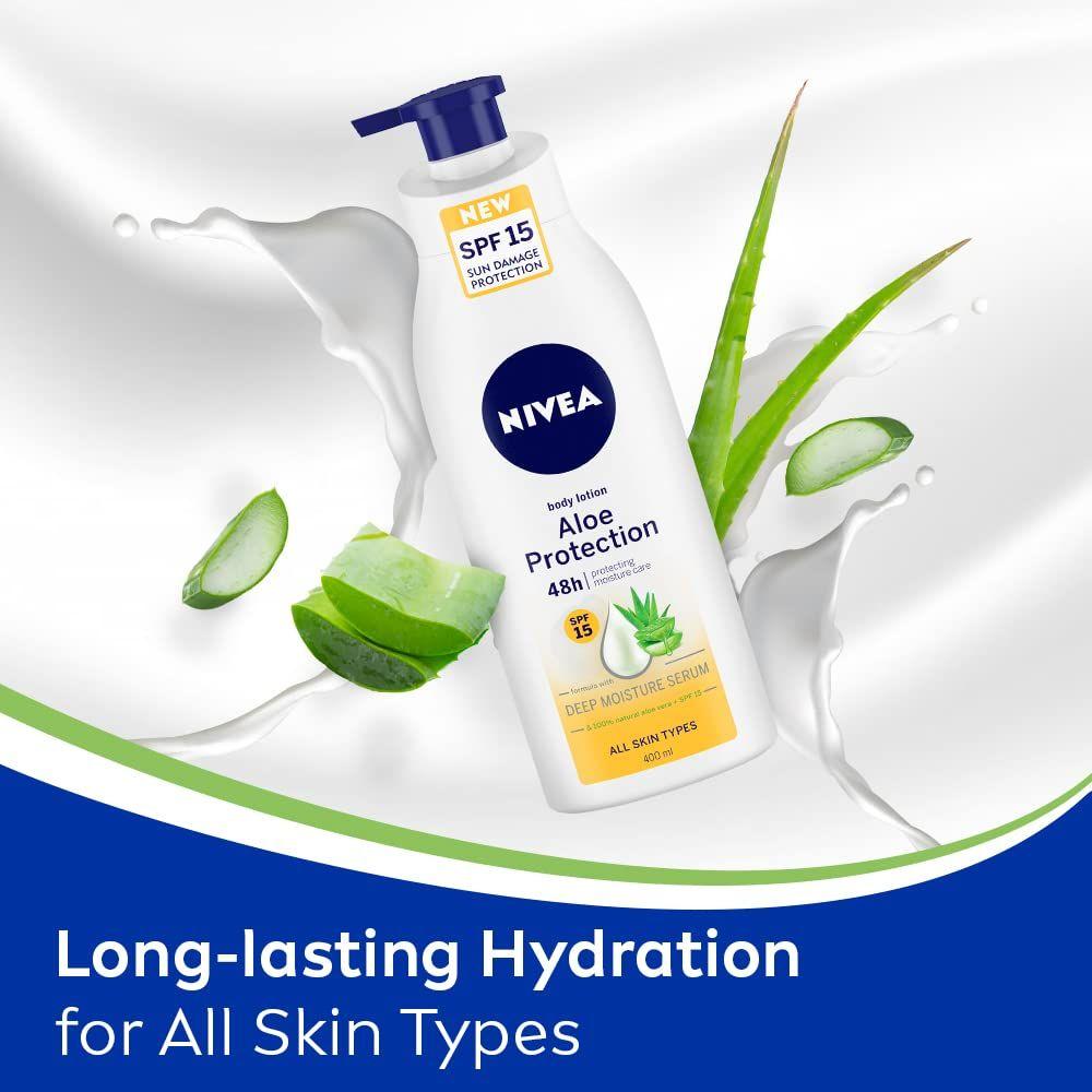 Nivea Aloe Hydration Body Lotion For Men & Women 200ml – 48Hr Moisture, Soothes Dry Skin, Dermatologically Approved