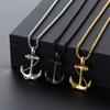 Fashionable Punk Metal Boat Anchor Pendant Necklace Suitable For Men And Women Creative Retro Personalized Daily Jewelry Gifts