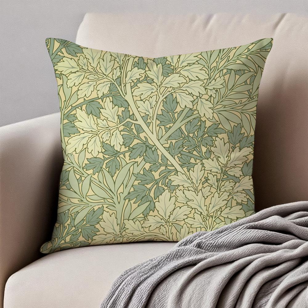 colourful Art WWilliam Morris Cushion Cover Pillowcase Antidustmite Invisible Zipper Short Plush Sofa Cushion