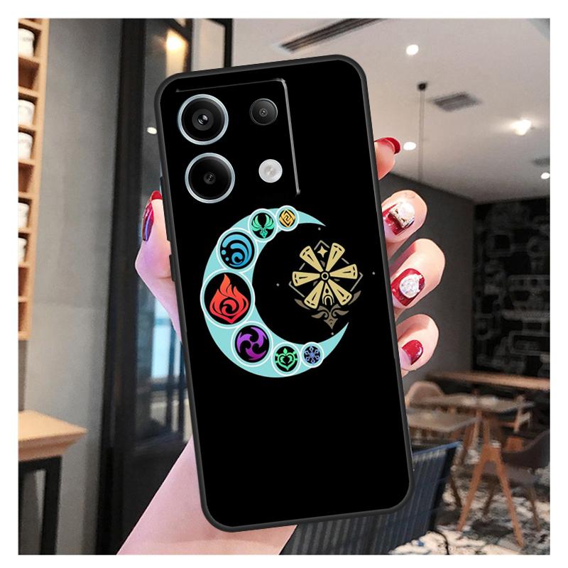 Genshin Impact Elements Case For Xiaomi Redmi Note 11 9 10 12 13 Pro Plus 12S 11S 10S 9S Redmi 12 10C 12C 13C Cover
