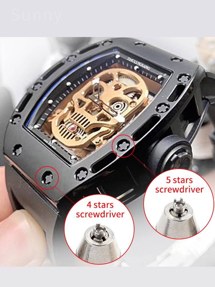 For Richard Mille Nylon Canvas 25mm 4 Stars Screwdriver Anti-Allergy Watchbands RM50 53 Series Replace Convenient Watch Strap