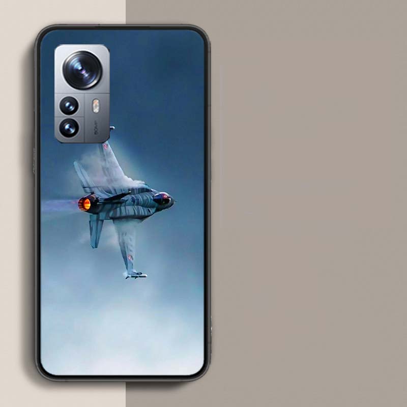 Black Sky Jet Fighter Phone Case For Xiaomi Mi 13 12T Poco F7 Pro 14 Ultra 15 Pro 12X 12 9 8 Lite 5G 11T 11i 10 10T Pro Capa