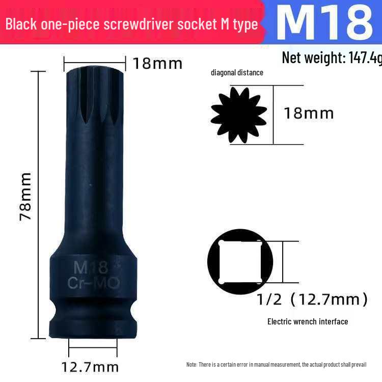 12-Punkt Torx Sechskant-Steckschlüsselsatz für pneumatische und elektrische Schlagschrauber – Schraubendreherbits für die Autoreparatur