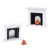 1Pcs Dollhouse Miniature Simulation Furniture Vintage Natural Wooden Fireplace Model Home Creative Adornment Decoration