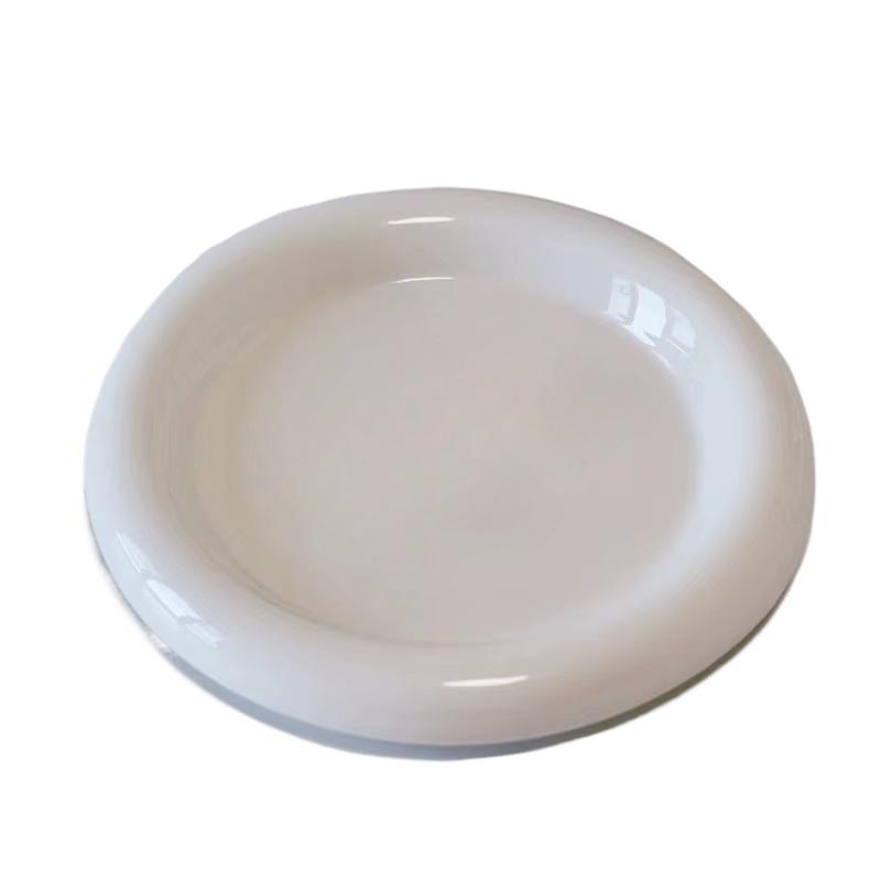 Ceramic Plate Dish White Tableware Porcelain Jewelry Holder Snack Plate Snack Dish Round Tray Display Oragnizer Holder