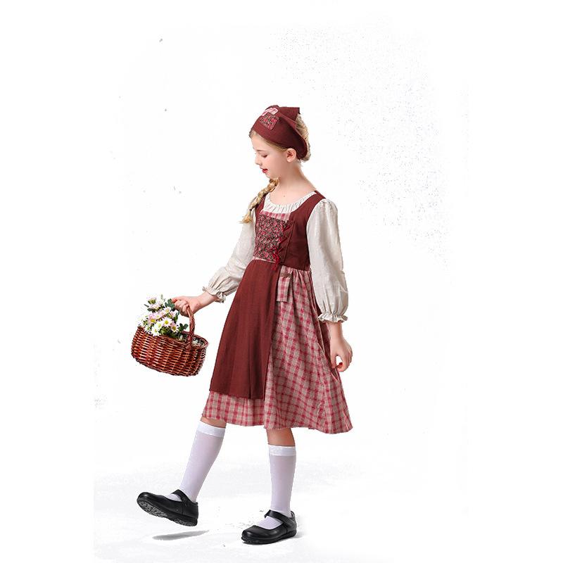 Cosplay Halloween Children play medieval roles National costumes Stage costumes Match girl