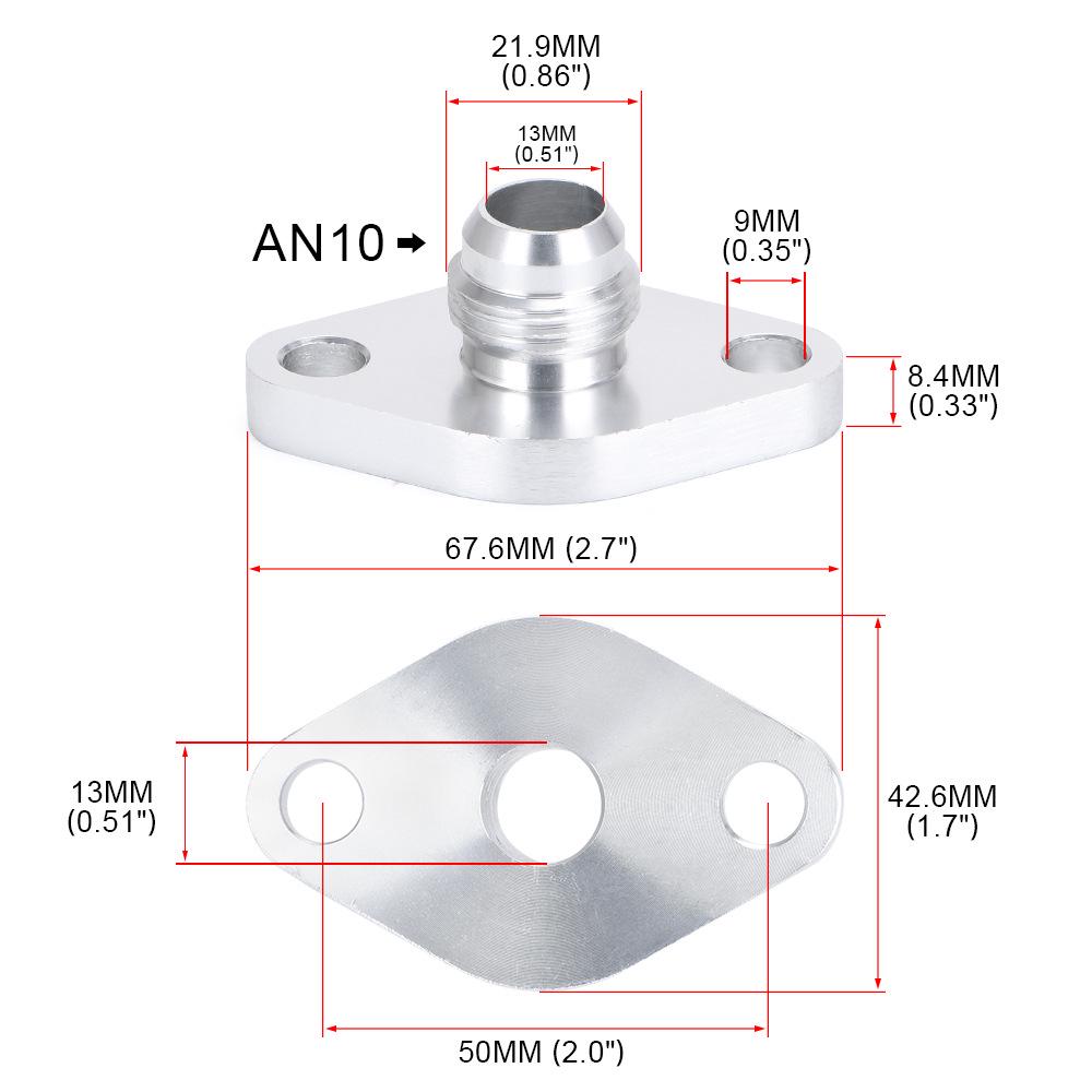AN10 Turbocharger Oil Pipe Flange Adapter for 1JZ/2JZ Auto Parts