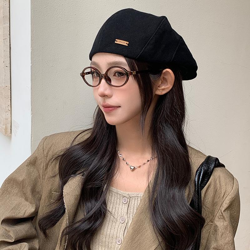 Autumn and Winter New Style British Retro Ins Small Label Reverse Beret Korean Style Casual Fashion Versatile Painter
