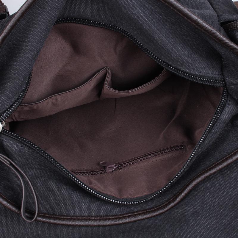 Herren Canvas Umhängetasche: Trendiger Lässiger Horizontaler Stil Schulter-Buchrucksack