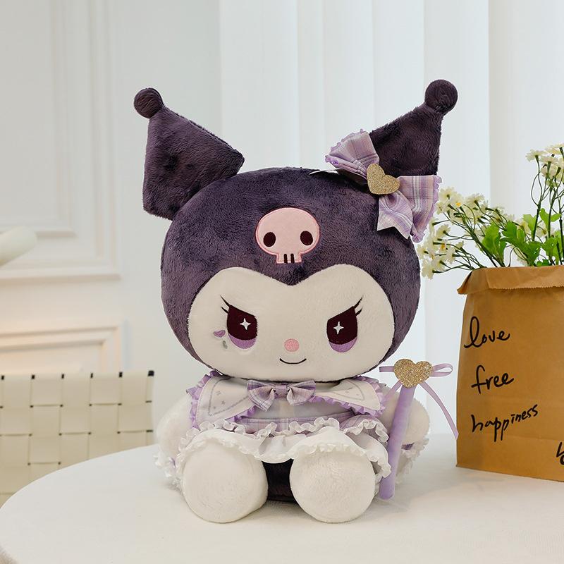 

Adorable Sanrio Kuromi Plush Toy With Magical Wand Design Perfect For Collectors And Gifts 25cm/9.84in