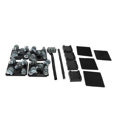 Furniture Dolly Large Size 5 Universal Wheels Non Slip Heavy Duty Furniture Mover for Home Black
