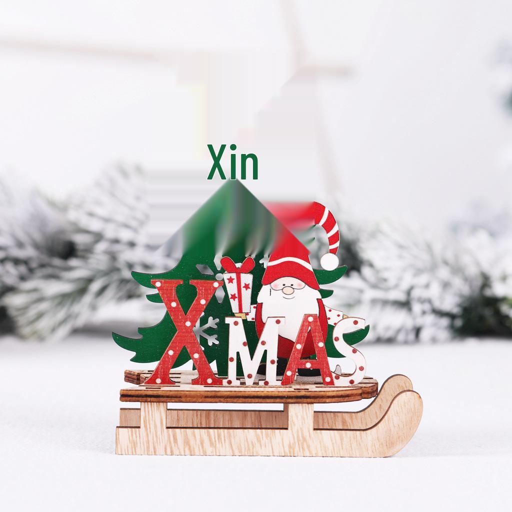 Creative DIY Wooden Santa Sleigh Ornament - Christmas Decoration & Children s Gift