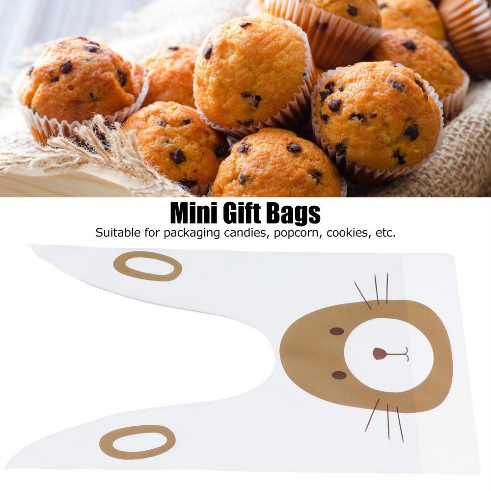 50PCS Long Ear Treat Bags Bunny Sheep Mouse Print Snack Packaging Bag Qingtuan Snack Gift Packaging