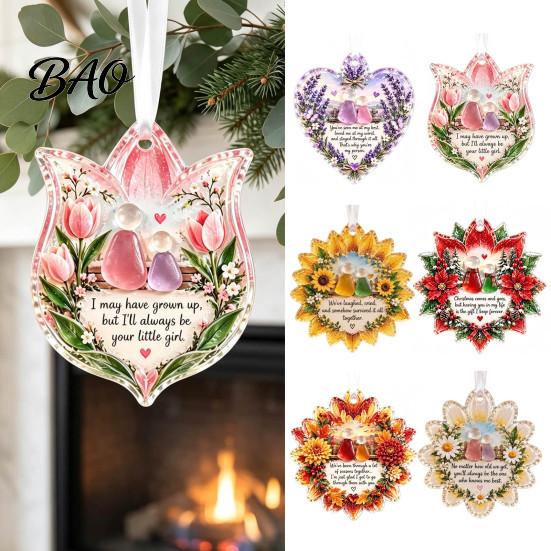 Gift for Christmas Heartfelt Holiday Keepsake Ornament, Acrylic Hanging Decoration Loved Indoor Outdoor Pendant Ones, Tree Home Party, Memorial