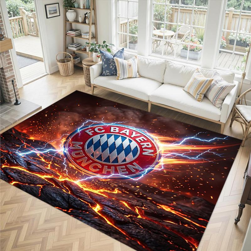 Tappeto in velluto di cristallo con design Bayern Monaco Accogliente Non?Tappeto Stampato Antiscivolo per Camera da Letto Soggiorno Ingresso