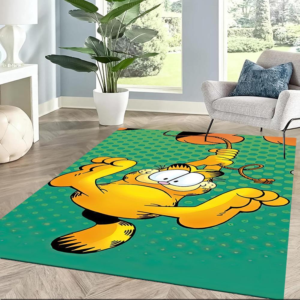 Garfield Breaking Through Square rugs are a great choice for living rooms, bedrooms, home décor, and as gifts