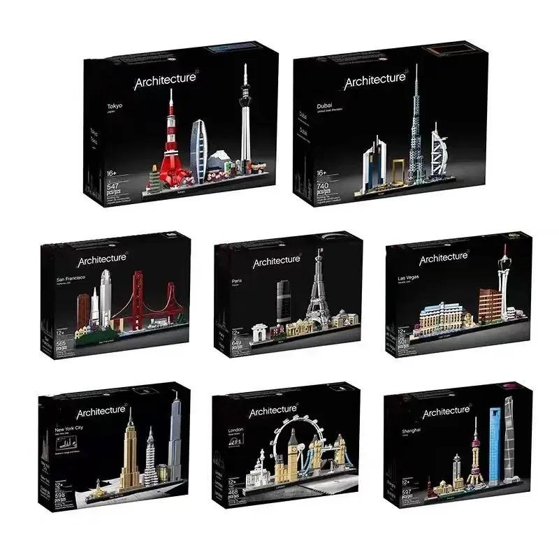 New York Londýn Paříž Dubaj Landmark Panorama města Stavebnice 21052 21044  21028  21034 21032 21027 Stavebnice