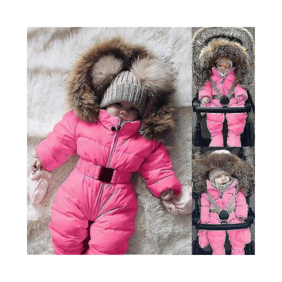 Unisex Baby Hooded Jumpsuit For 0-24 Months Boys Girls Jumpsuit Romper With Fur Collar